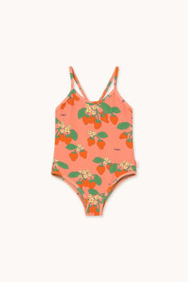 Strawberries swimsuit | Dark pink | Tinycottons 2