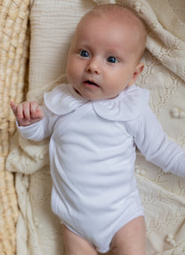 Body Loet | Flounce collar white | Long sleeves | Babidu