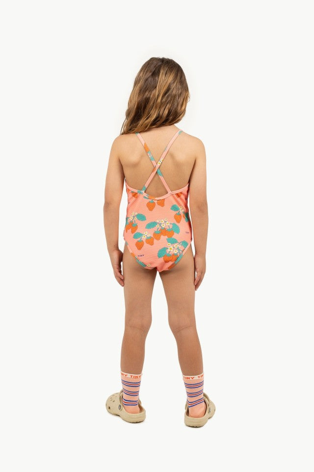 Strawberries swimsuit | Dark pink | Tinycottons 4