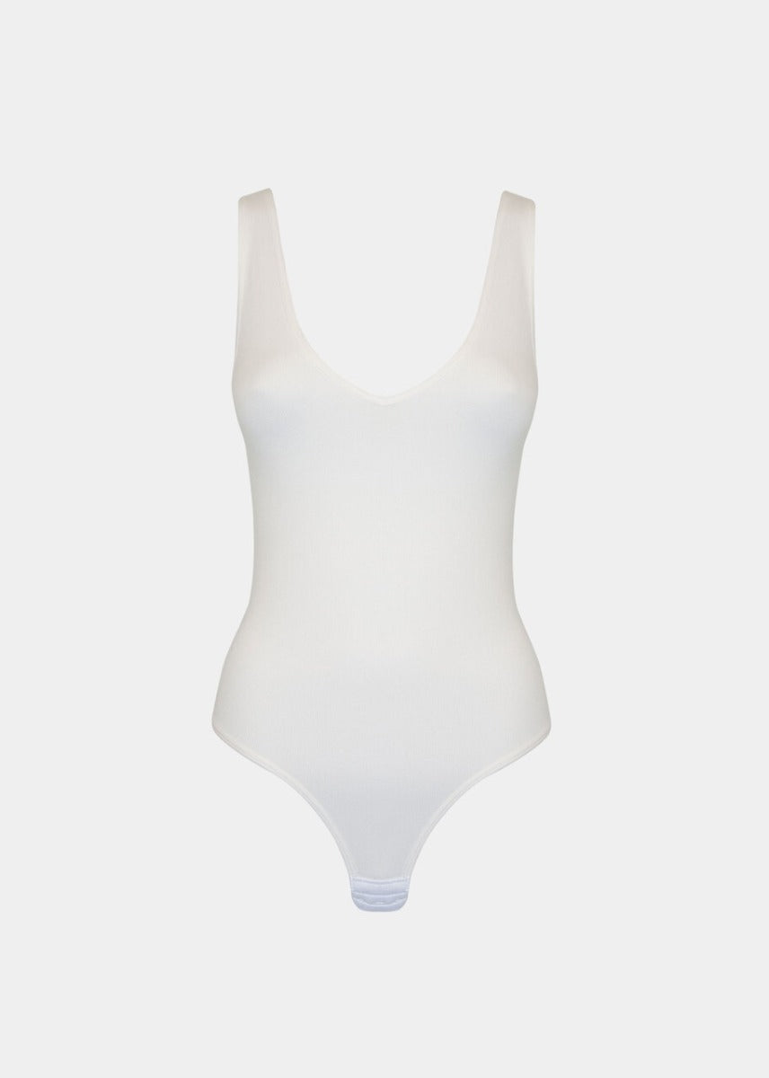Everybody V-neck | Snow white | MAGIC Body Fashion