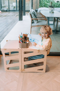 Modular kids furniture | Kitchen stool | Desk | Slide