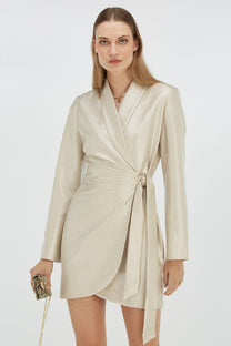 Overslagjurk Bonita | Silver | JOSH V main2