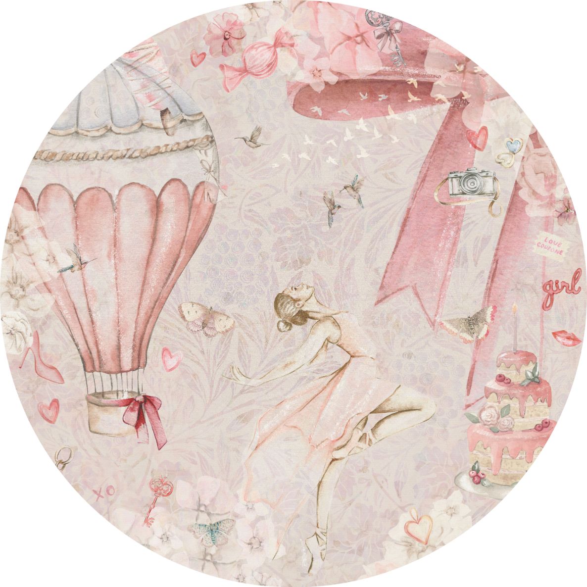 Wallpaper circle Elli | ⌀ 145 cm