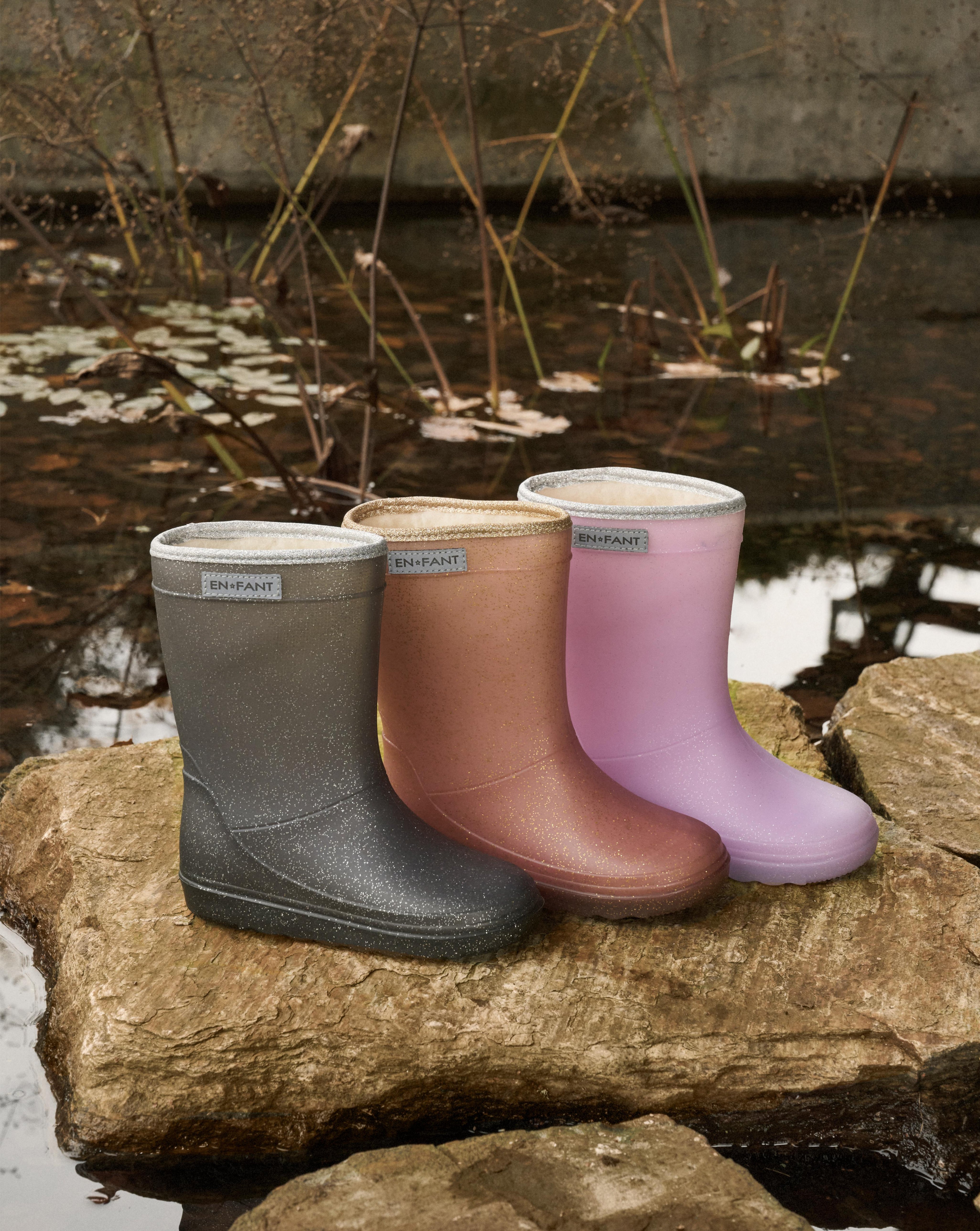Thermo boots glitter | Rose taupe | En Fant