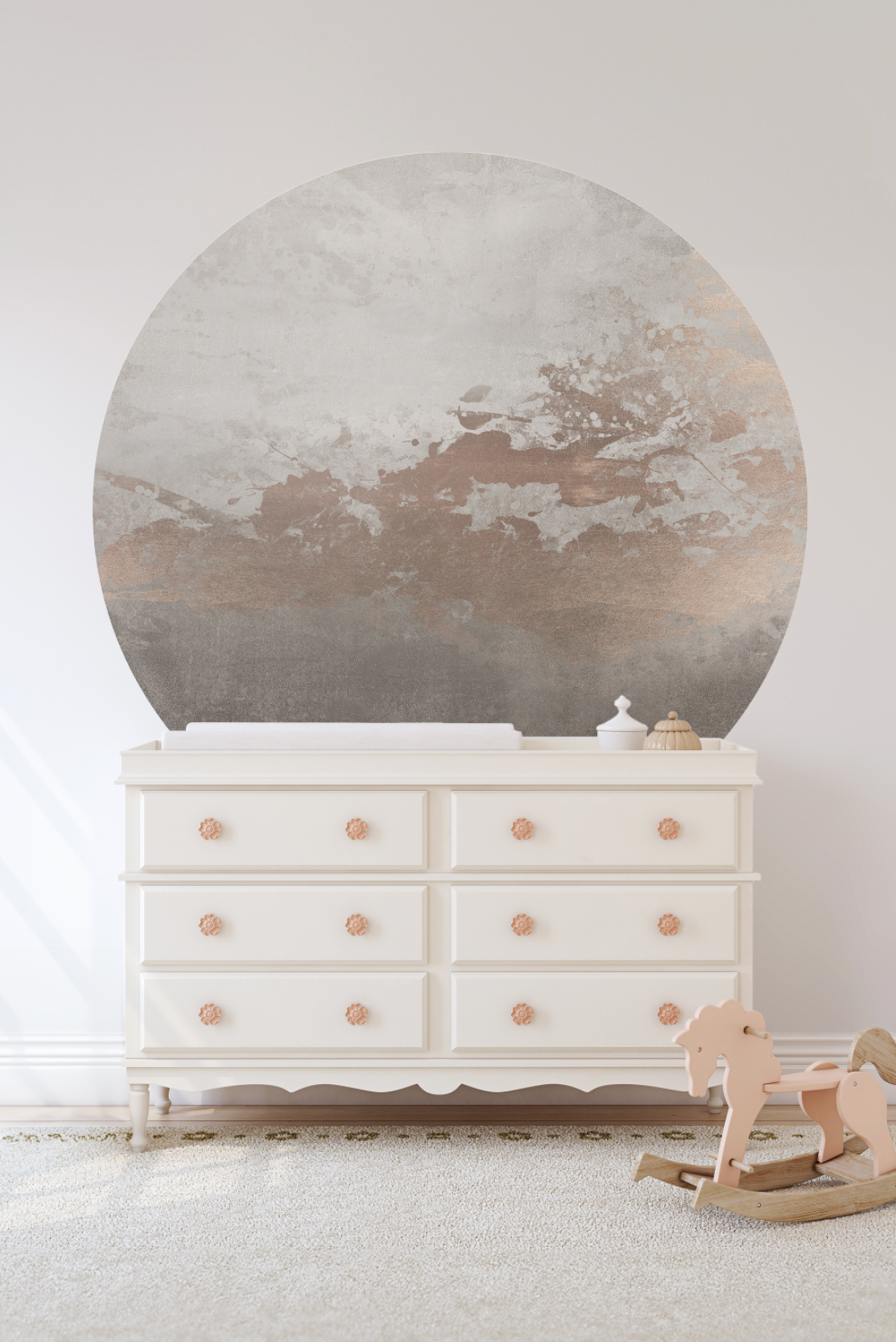 Wallpaper circle Abstract gold | Taupe