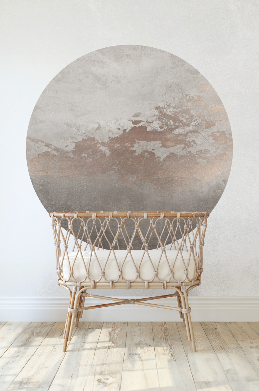 Wallpaper circle Abstract gold | Taupe