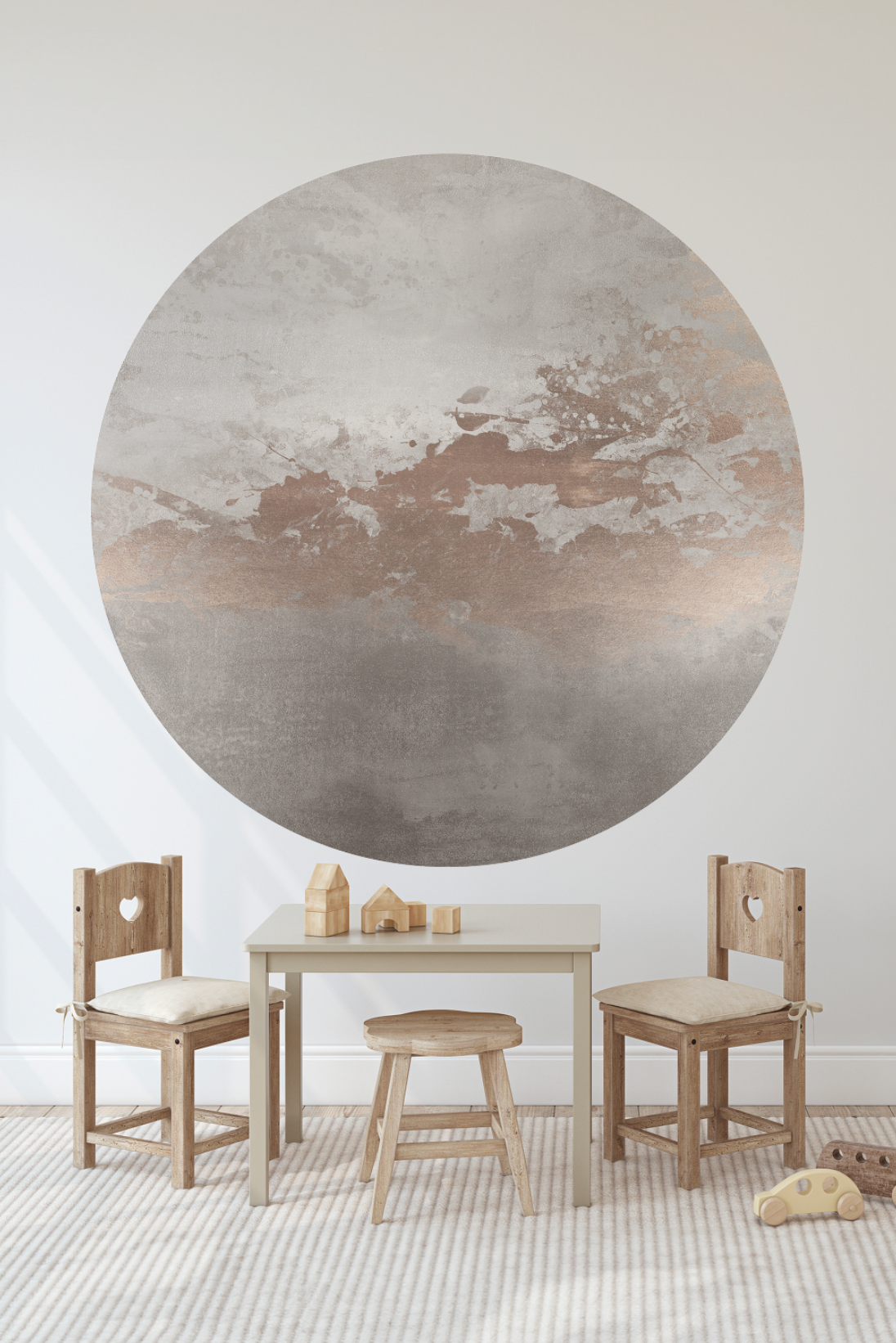 Wallpaper circle Abstract gold | Taupe