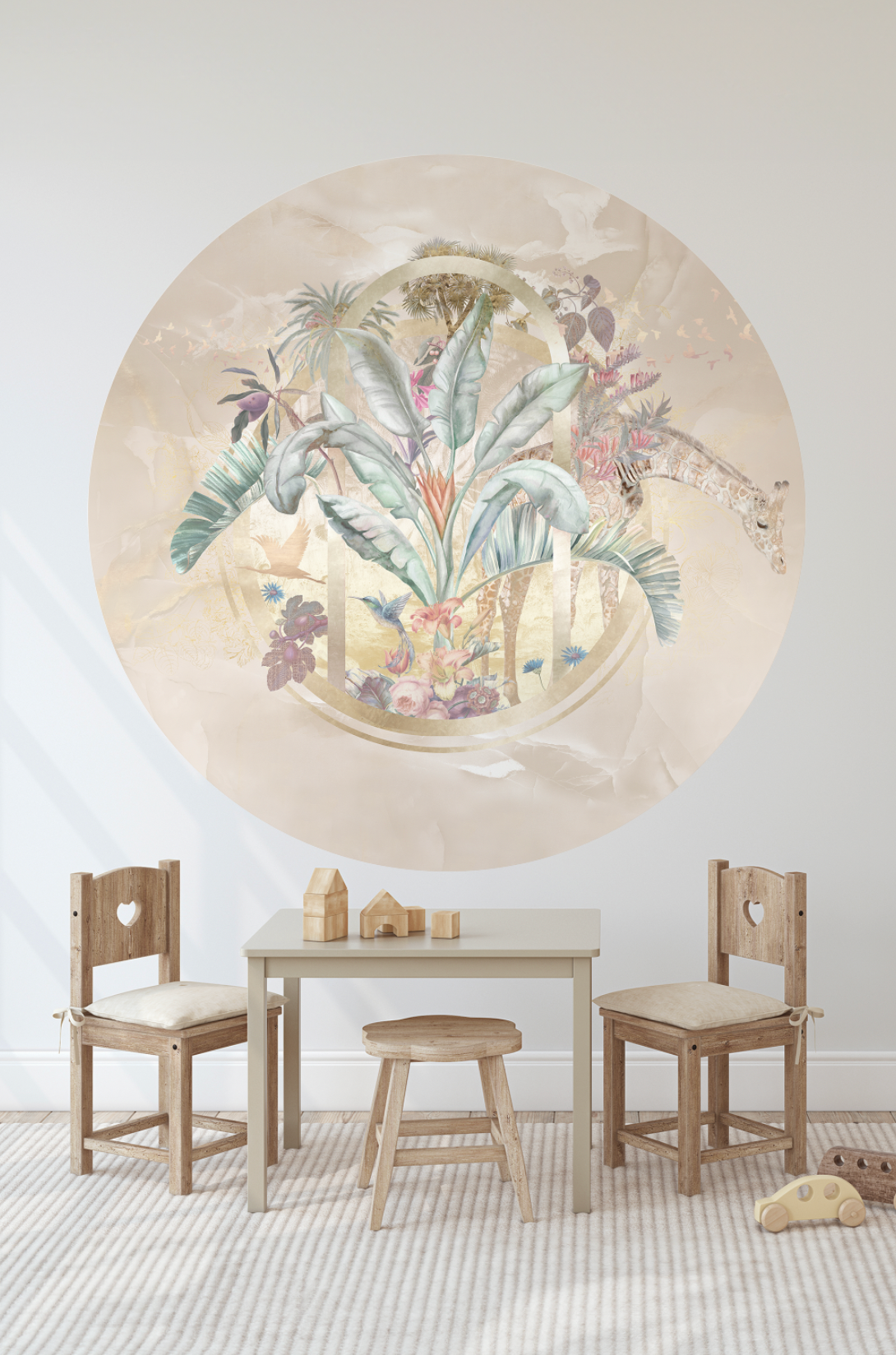 Wallpaper circle Lola | Beige