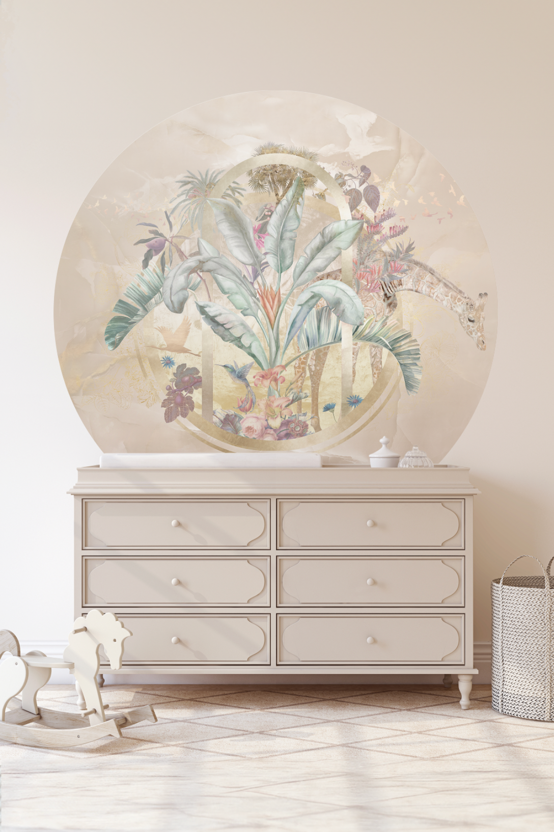 Wallpaper circle Lola | Beige