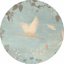 Wallpaper circle Morning bird | Mint