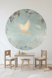 Wallpaper circle Morning bird | Mint