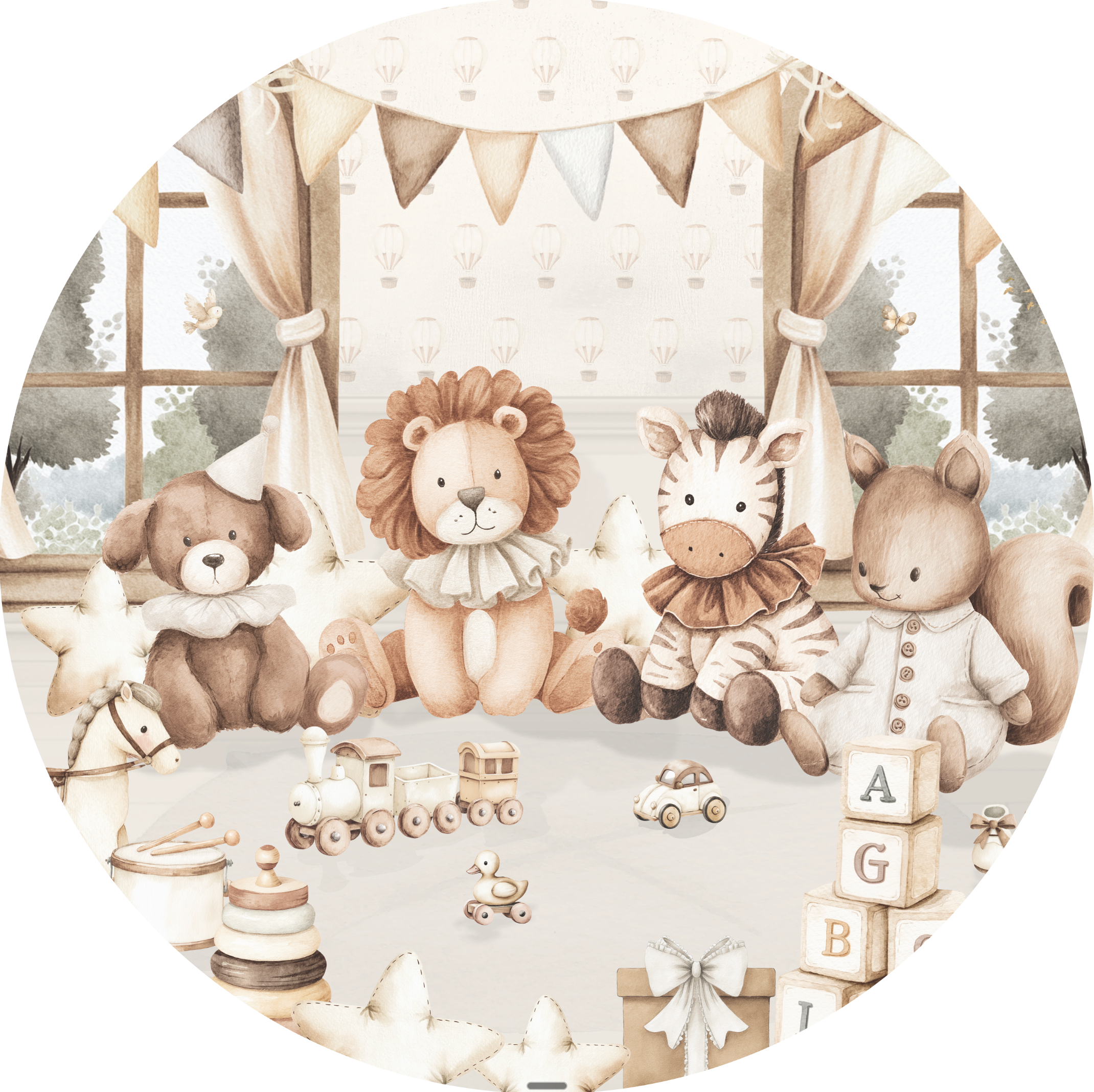 Behangcirkel Teddyberen