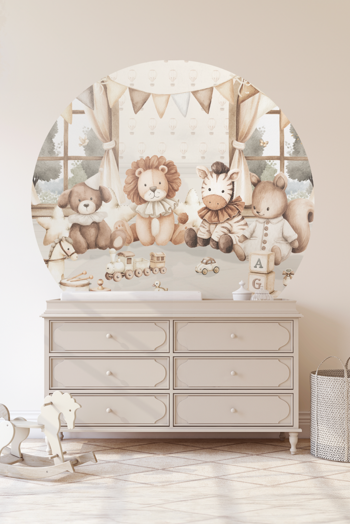 Behangcirkel Teddyberen