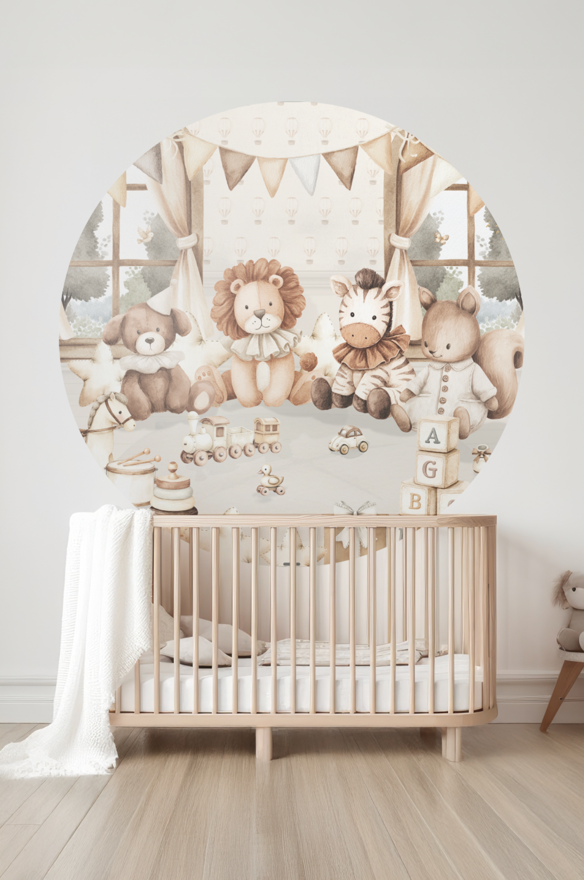 Behangcirkel Teddyberen