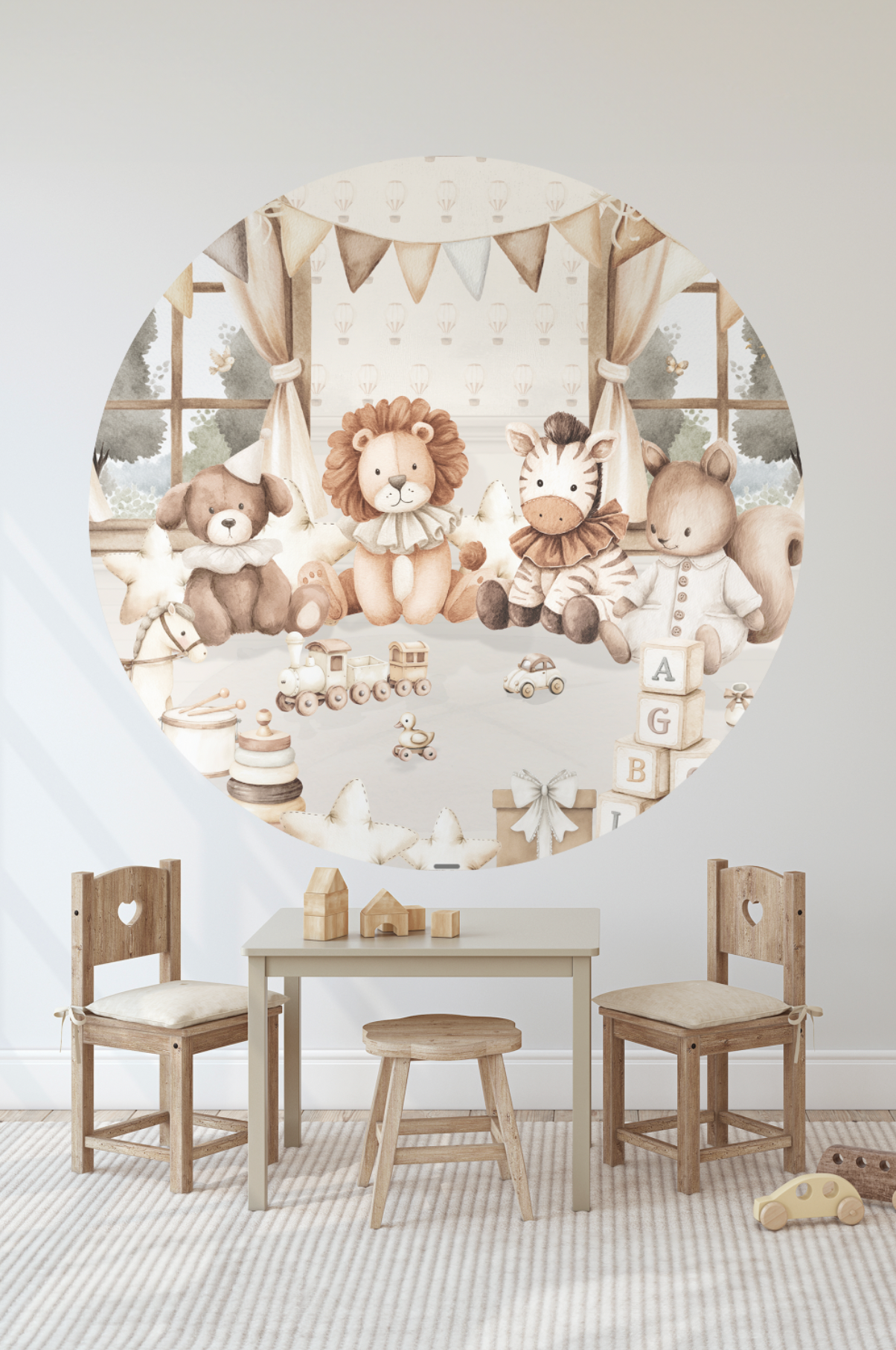 Behangcirkel Teddyberen