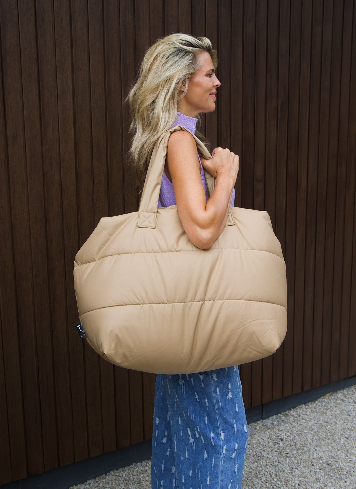 Big puffy weekend bag Camill | Porcini | Tinne+Mia
