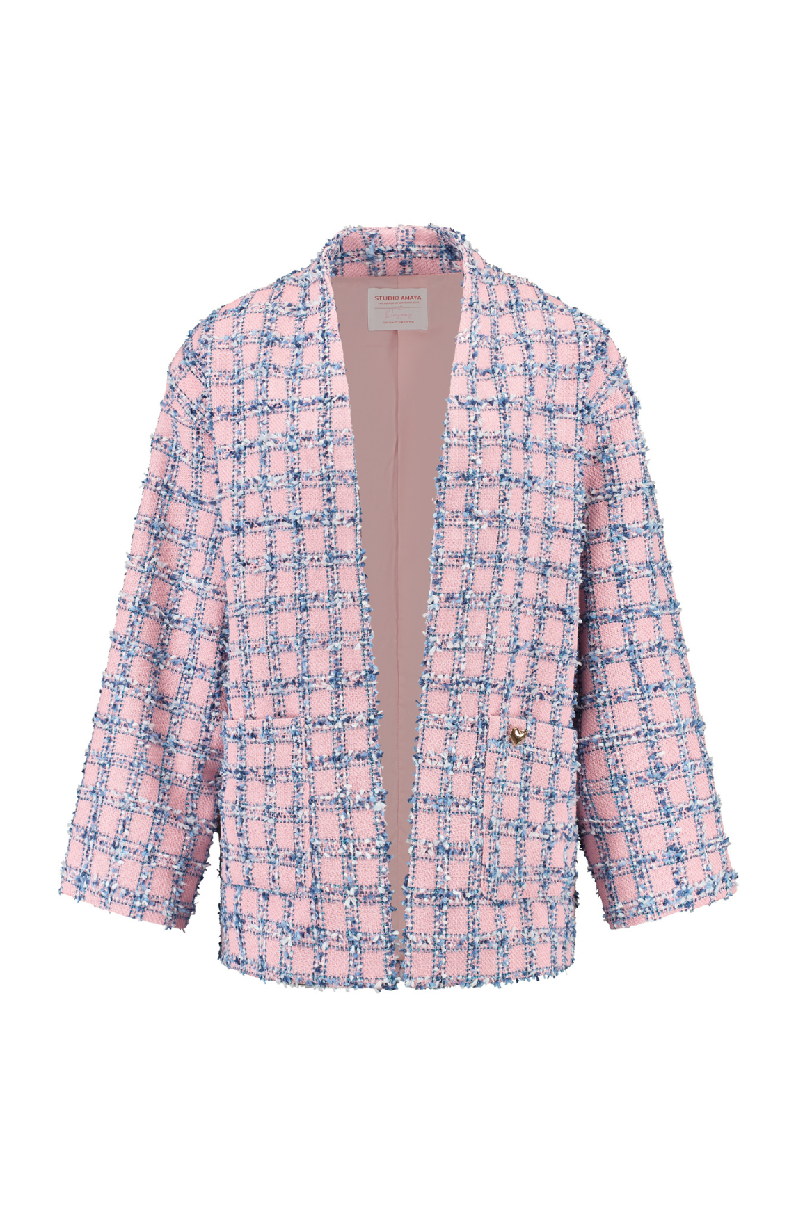 Blazer Clueless | Pink sparkling check | Studio Amaya x Poespas