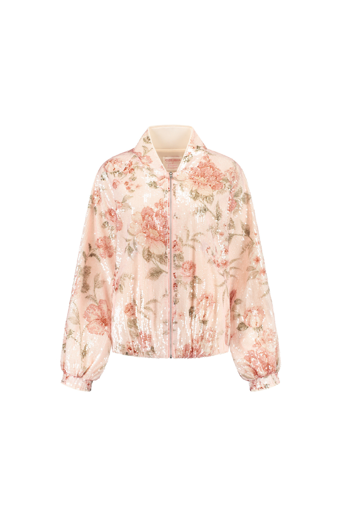 Bomber jacket The Princess Diaries | Pink sequin bouquet | Studio Amaya x Poespas