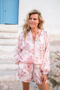 Bomber jacket The Princess Diaries | Pink sequin bouquet | Studio Amaya x Poespas