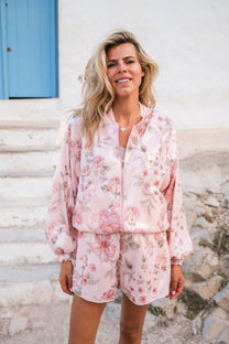 Bomber jacket The Princess Diaries | Pink sequin bouquet | Studio Amaya x Poespas