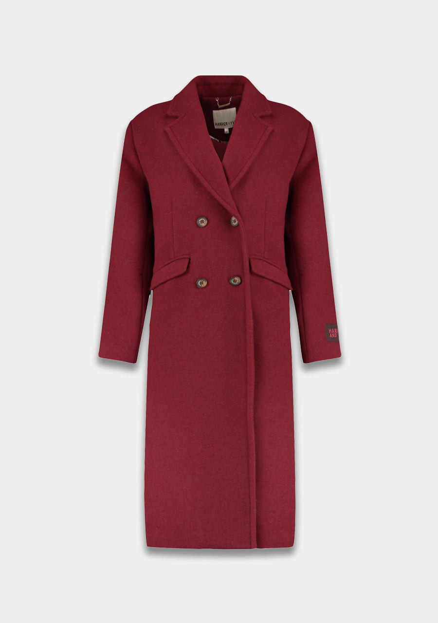 Coat Hazel | Wine berry | Harper & Yve