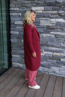 Coat Hazel | Wine berry | Harper & Yve