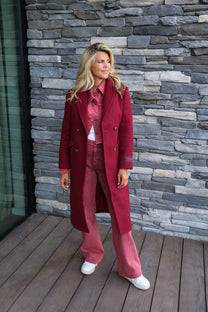 Coat Hazel | Wine berry | Harper & Yve