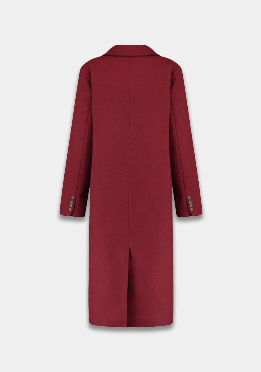 Coat Hazel | Wine berry | Harper & Yve