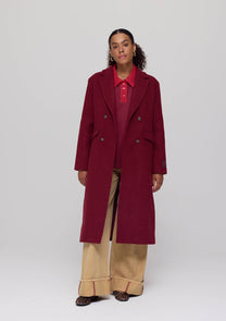 Coat Hazel | Wine berry | Harper & Yve