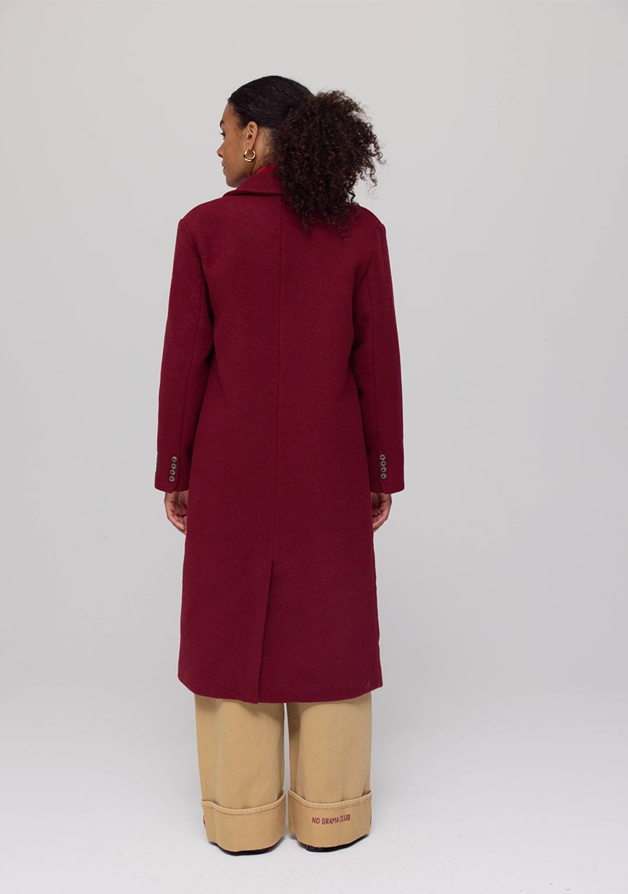 Coat Hazel | Wine berry | Harper & Yve