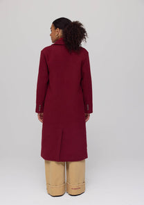 Coat Hazel | Wine berry | Harper & Yve