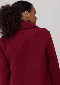 Coat Hazel | Wine berry | Harper & Yve