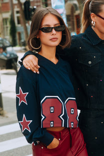 Cropped top Ulla | Navy | Refined Department