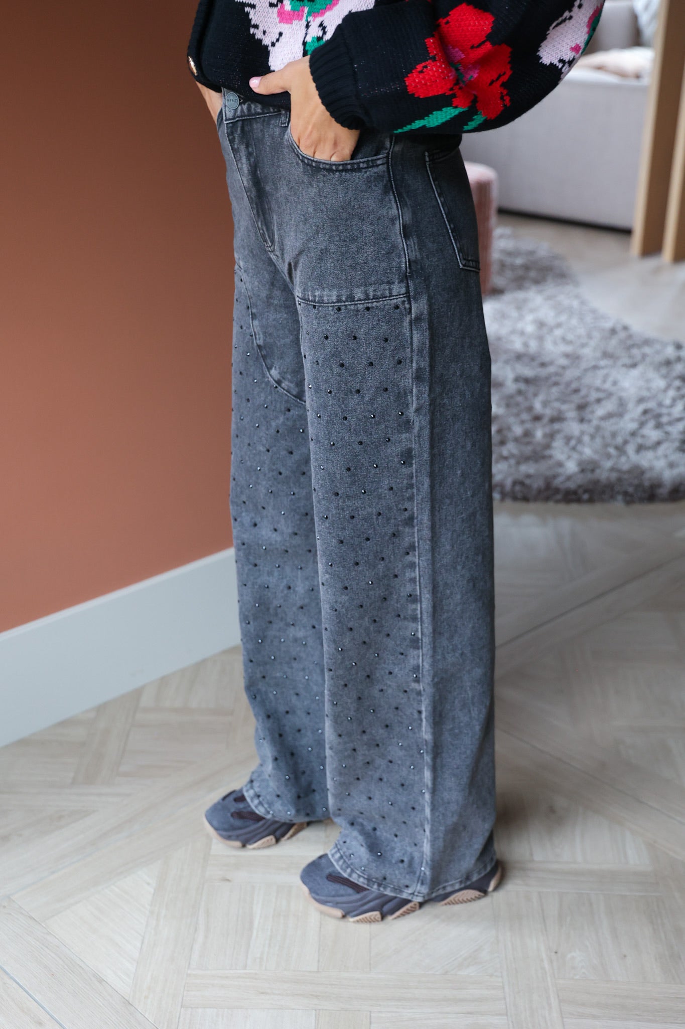 Denim pants Payton | Studs antra | Refined Department