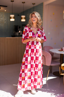 Maxi dress Kim  | Multicolor | Je m’appelle x Poespas