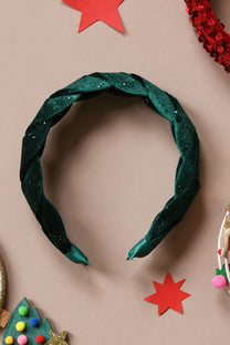 Evergreen velvet plaited headband | Rockahula
