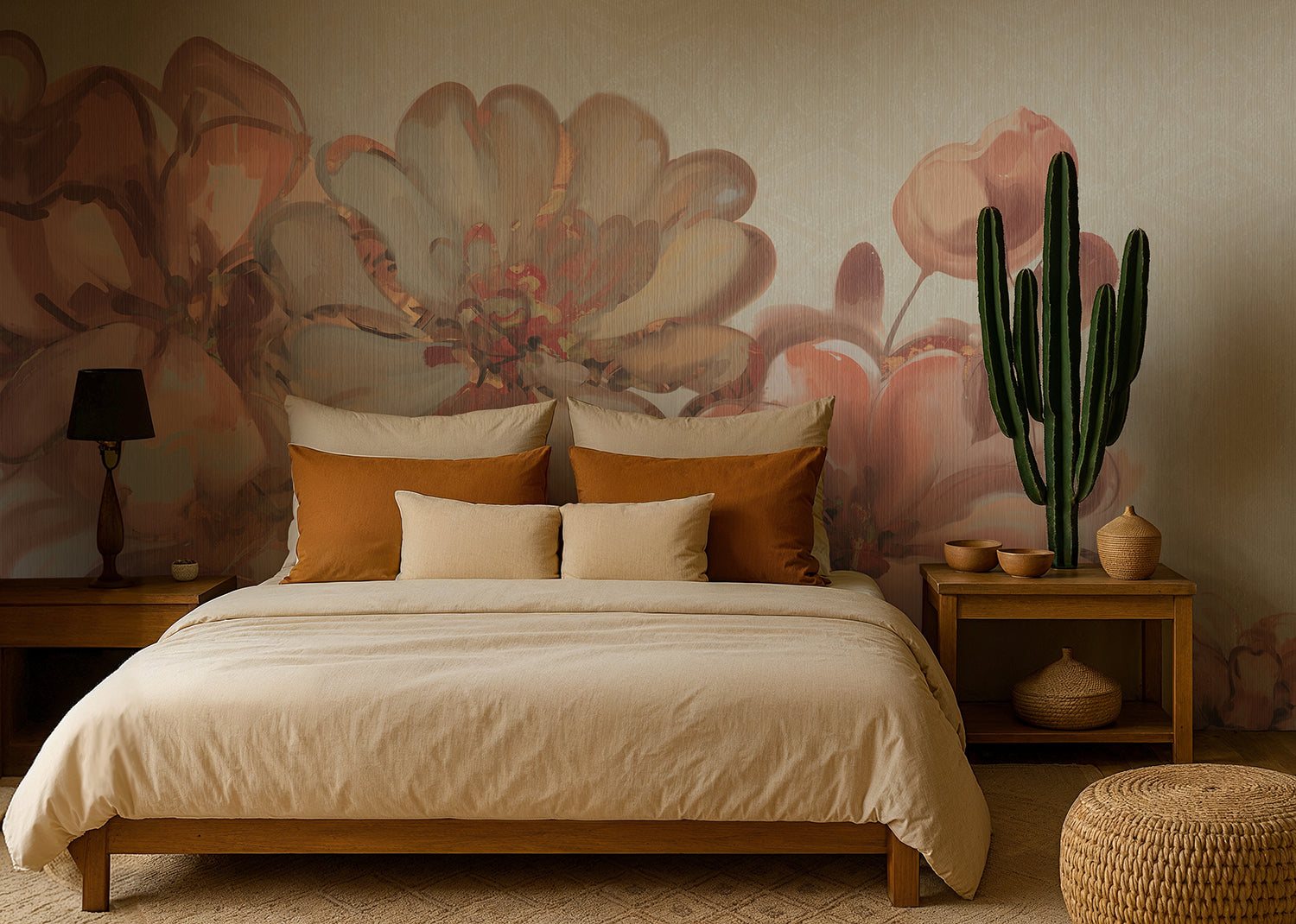 Behang Blush Flowers | Mint