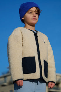 Jacket sleeping lion | Sky captain blue/teddy | Gosoaky