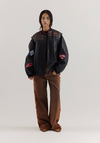 Jacket Pleuni | Black/chocolate | Harper & Yve