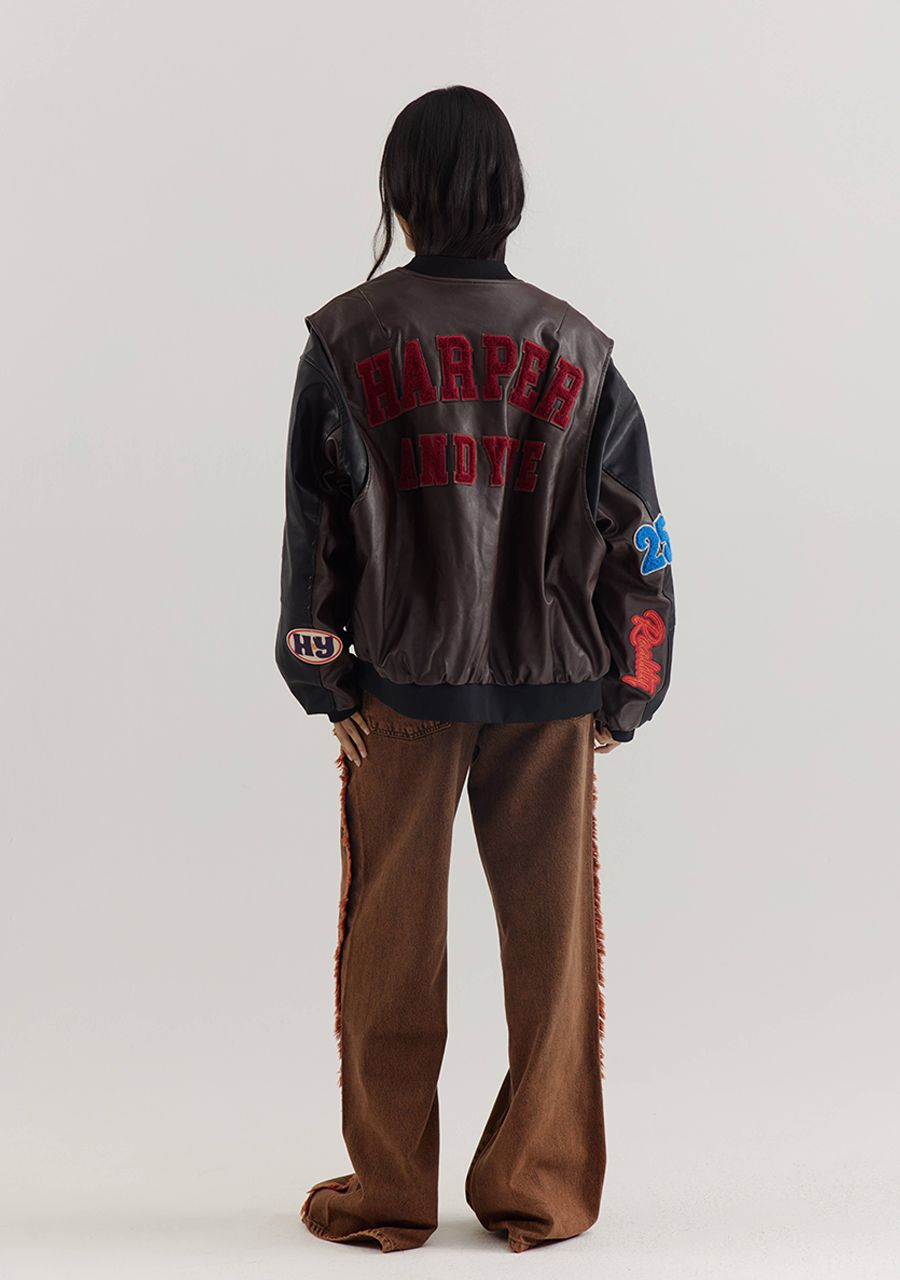 Jacket Pleuni | Black/chocolate | Harper & Yve