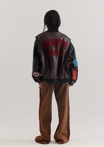 Jacket Pleuni | Black/chocolate | Harper & Yve