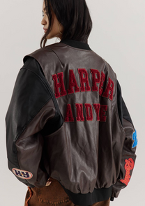 Jacket Pleuni | Black/chocolate | Harper & Yve