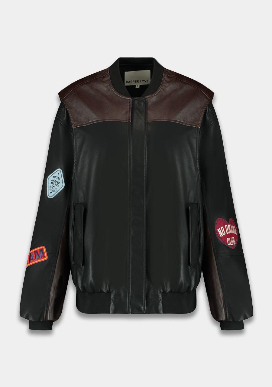 Jacket Pleuni | Black/chocolate | Harper & Yve