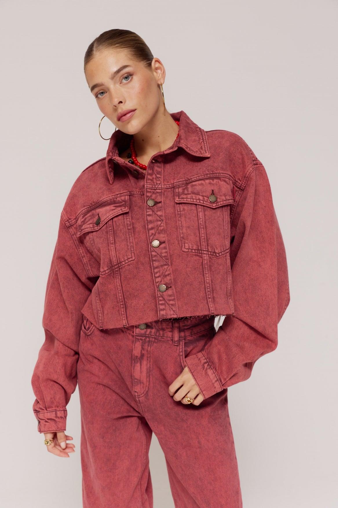 Jacket Willow | Brick red | Harper & Yve