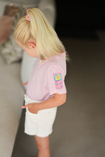 Kids shirt 90's club | Pink | Studio Poespas