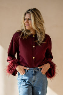 Knitted vest Mady | Bordeaux | Refined Department