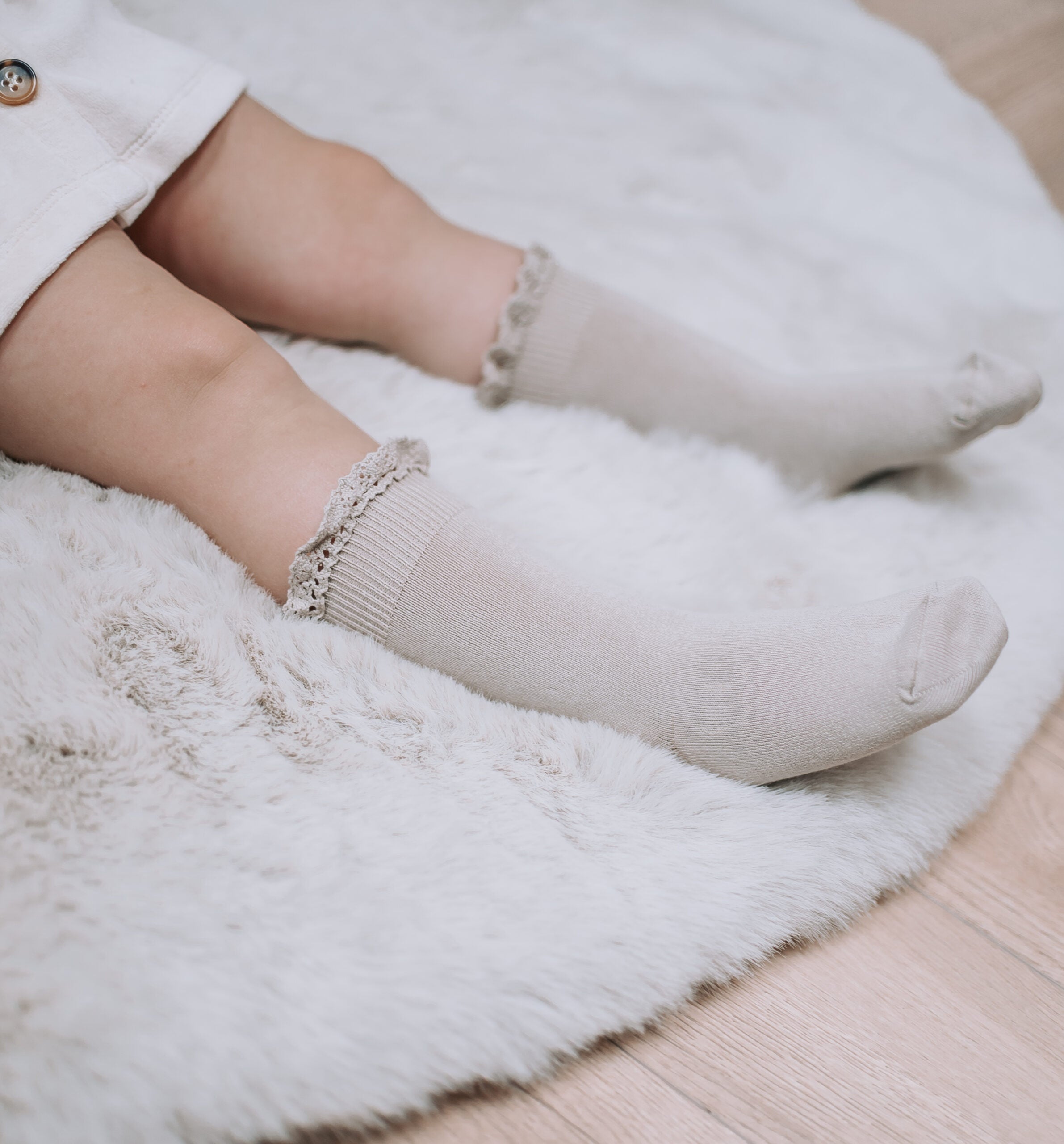 Vloerkleed Circle | Deluxe Off white Ø120cm