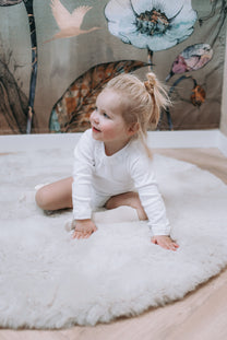 Vloerkleed Circle | Deluxe Off white Ø120cm