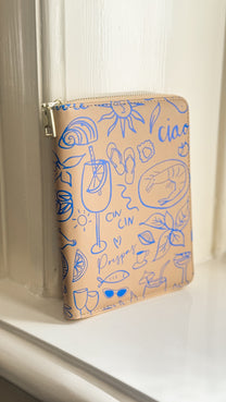 Paspoorthoes voor 1 of 2 pers. | Vacay vibes sand blue | Studio Poespas