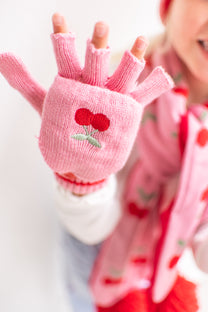 Knitted gloves cheerful cherry | 7-10 jaar | Rockahula